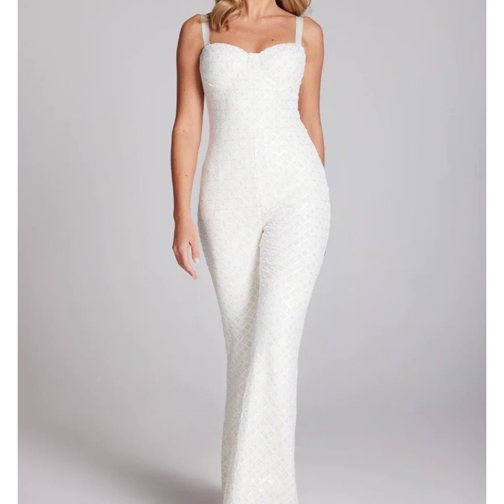 Nadine Merabi Hailey White Jumpsuit